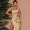 Robe de soirée en satin - élégante robe noire pour femmes