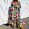 Robe maxi décontractée pour femmes - style bohème relaxé en mélange de coton léger - pour le quotidien