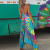 Combinaison tie-dye bleue pour femmes - une touche colorée pour l'été