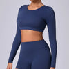 Top court à manches longues pour femmes - activewear tendance pour le fitness et le quotidien