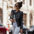 Veste en cuir pour femme - classique blouson en cuir noir pour un style tendance