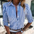 Chemisier rayé féminin élégant - blouse chic pour le travail et les sorties décontractées