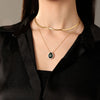 Collier pendentif émeraude pour femmes - bijou en or élégant pour occasions spéciales