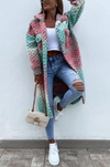 Manteau long en tricot pour femmes - vêtement d'extérieur oversize et chaleureux pour un style décontracté au quotidien