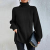 Pull col roulé femme - tricot décontracté pour sorties casual