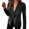 Blazer en suède pour femme - veste chic ouverte pour un style jour à soir