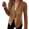 Blazer en suède pour femme - veste chic ouverte pour un style jour à soir