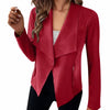 Blazer en suède pour femme - veste chic ouverte pour un style jour à soir