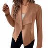Blazer en suède pour femme - veste chic ouverte pour un style jour à soir