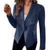 Blazer en suède pour femme - veste chic ouverte pour un style jour à soir