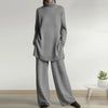 Ensemble de détente femme en maille douce - sweat et pantalons large pour la maison et les loisirs