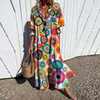 Robe maxi décontractée pour femmes - style bohème relaxé en mélange de coton léger - pour le quotidien