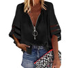 Blouse en chiffon - haut zippé contemporain pour femmes
