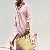 Robe chemise - coupe décontractée pour dames à rayures