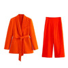 Ensemble blazer 2 pièces pour femmes - costume élégant avec pantalon