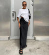 Jupe maxi chic pour femmes avec détails découpés - vêtements de soirée élégants en noir