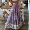Jupe maxi - jupe bohème à volants avec motif floral