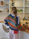 Pull en mohair multicolore pour femmes - un basique chic et relaxant