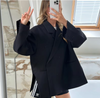 Blazer oversized femme élégant - vêtement d'extérieur tailleur pour le bureau et les sorties décontractées