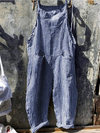 Salopette rayée femme - jumpsuit détente au style casual