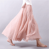 Jupe maxi femme - design en lin léger pour un style décontracté au quotidien - fluide et polyvalente