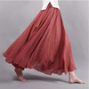 Jupe maxi femme - design en lin léger pour un style décontracté au quotidien - fluide et polyvalente