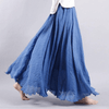 Jupe maxi femme - design en lin léger pour un style décontracté au quotidien - fluide et polyvalente