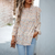 Blouse à fleurs avec volants pour femme - haut élégant à manches longues au motif floral intemporel