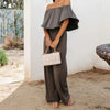 Combinaison maxi décontractée pour femmes - playsuit off-shoulder pour le quotidien