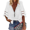 Blouse en chiffon - haut zippé contemporain pour femmes