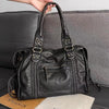 Sac à main en cuir - sac noir féminin au design polyvalent