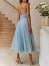 Robe cocktail féminine en tulle à plusieurs couches - tenue de soirée élégante