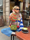 Pull en mohair multicolore pour femmes - un basique chic et relaxant