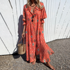 Robe maxi décontractée pour femmes - style bohème relaxé en mélange de coton léger - pour le quotidien