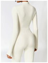 Combinaison en tissu extensible pour femmes - tenue polyvalente à manches longues pour les femmes actives