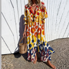 Robe maxi décontractée pour femmes - style bohème relaxé en mélange de coton léger - pour le quotidien