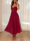 Robe cocktail féminine en tulle à plusieurs couches - tenue de soirée élégante