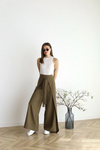 Ensemble chic de pantalons larges en 2 pièces - look élégant pour femmes
