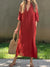 Robe chemise en lin pour femmes avec poches - élégante tenue d'été décontractée