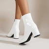 Bottines femmes à talon bloc élégant - chaussures polyvalentes pour toutes occasions