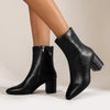 Bottines femmes à talon bloc élégant - chaussures polyvalentes pour toutes occasions