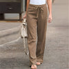 Pantalon en lin pour femmes - bas décontractés tendance pour tous les jours