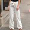Pantalon en lin pour femmes - bas décontractés tendance pour tous les jours
