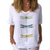 Blouse en lin blanc à imprimé libellule pour un style décontracté