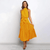 Robe maxi à pois pour femmes - décolleté dos élégant pour vos soirées