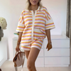 Ensemble en tricot pour femmes en 2 pièces - look relax et tendance pour l'été