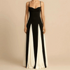 Robe maxi féminine décontractée - élégante tenue de soirée bicolore