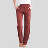 Pantalons femme avec taille élastique - pantalons décontractés élégants pour un confort quotidien