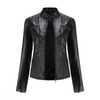 Veste en cuir pour femmes au design soigné - veste zippée chic avec des détails raffinés