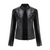 Veste en cuir pour femmes au design soigné - veste zippée chic avec des détails raffinés
